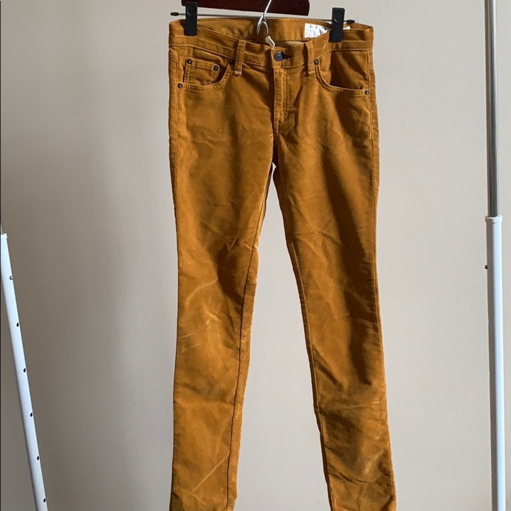 rag & bone skinny corduroy pants size 25